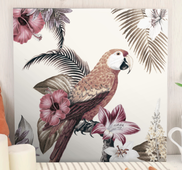 Quadro de pássaros cena de papagaio tropical - TenStickers