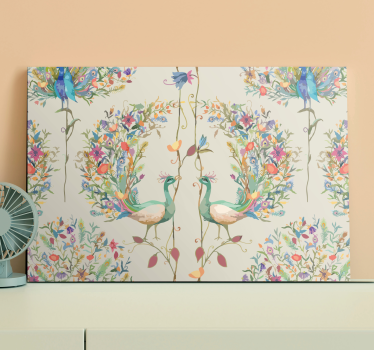 Quadro Decorativo de pássaros Jardim decoração eclética  - TenStickers