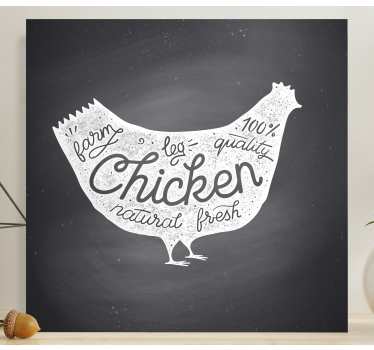 Quadro Decorativo de pássaros Quadro de frango vintage - TenStickers