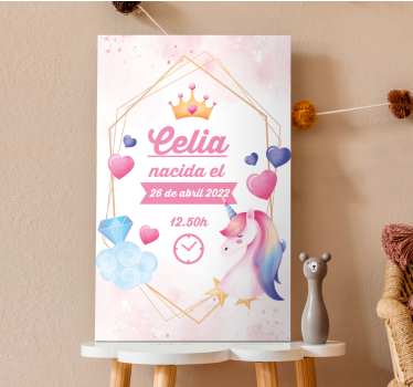 Quadro unicórnio momento mágico de celia - TenStickers