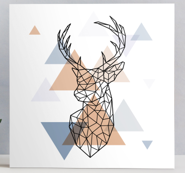 Quadro Decorativo de veados Impressão de tela animal origami cerv - TenStickers
