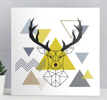 Quadro Decorativo de veados Veado geométrico - TenStickers