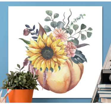 Quadro Decorativo de vinícola Girassol e abóbora mortos - TenStickers