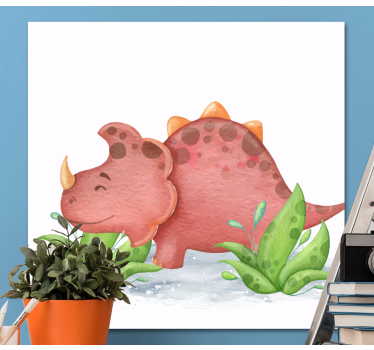 Quadro de dinossauro bebê triceratops - TenStickers