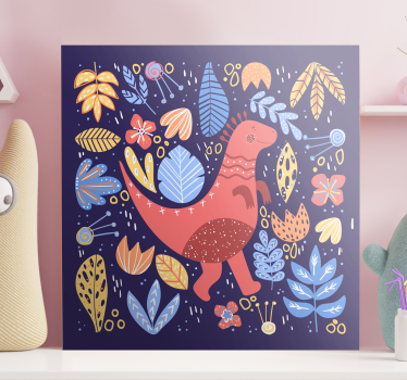 Quadro Decorativo dinossauro Desenho animado infantil dinossauros - TenStickers