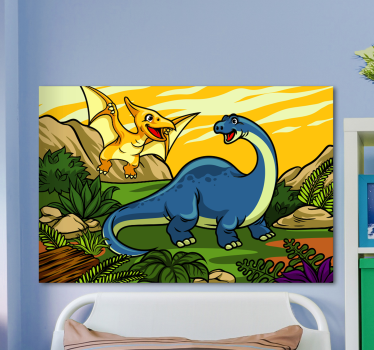 Quadro Decorativo dinossauro Dinossauros infantis jurássico com p - TenStickers