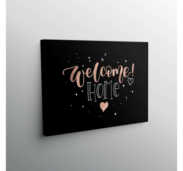 Quadro Decorativo hall de entrada Bem vindo coração - TenStickers