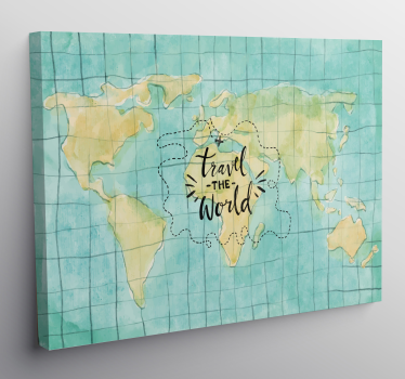 Quadro decorativo mapa mundi Viajar o mundo - TenStickers