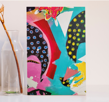 Quadro Decorativo moderno Arte abstrata com cores vibrantes - TenStickers