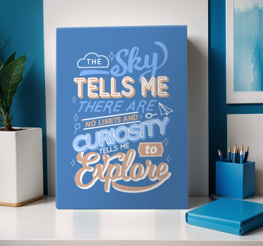 Quadro frase motivacional citação de curiosidade - TenStickers