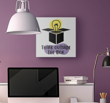 Quadro frase motivacional esta frase significa pensar fora da cai - TenStickers