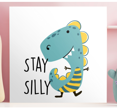 Quadro Decorativo nórdico Dinossauro continue bobo - TenStickers