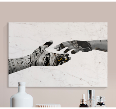 Quadro Decorativo nórdico Mãos de efeito mármore - TenStickers
