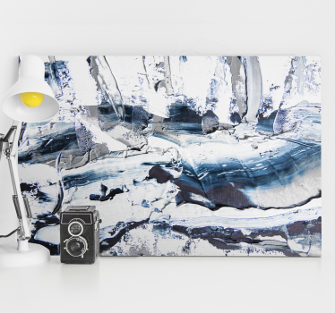Quadro Decorativo para escritório Floresta de neve abstrata - TenStickers