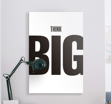 Quadro Decorativo para escritório Motivacional 'pense grande' - TenStickers