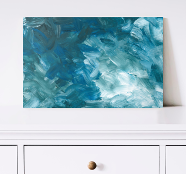 Quadro Decorativo para quarto Pincelada azul abstrata - TenStickers