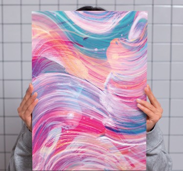Quadro Decorativo para quarto Pinceladas coloridas de tinta a óle - TenStickers