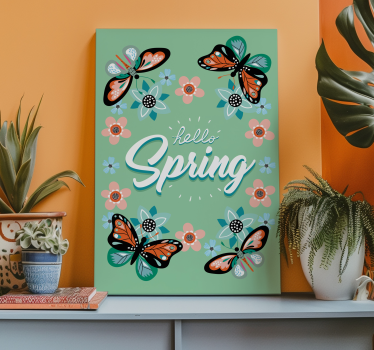 Quadro decorativo para sala Olá primavera - TenStickers