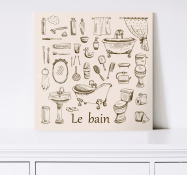 Quadro Decorativo vintage casa de banhovintage - TenStickers