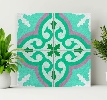 Quadro vintage hidráulica verde em azulejo - TenStickers