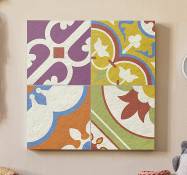 Quadro vintage padrão de azulejos ornamentais - TenStickers