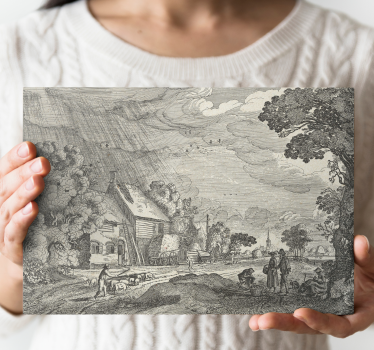 Quadro Decorativo vintage Paisagem de miragem - TenStickers