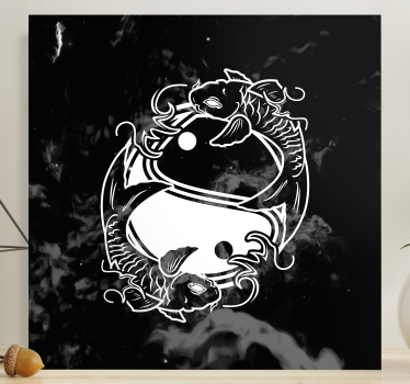 Quadro Decorativo zen Peixe equilíbrio yin yang - TenStickers