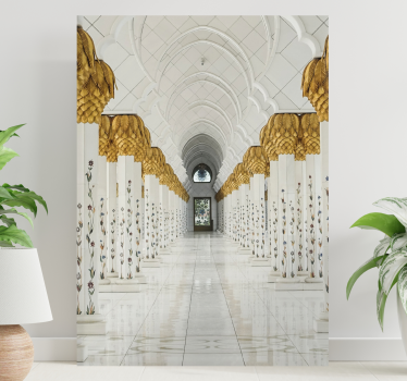Quadro em 3D Arcos árabes dourados - TenStickers