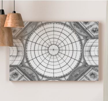 Quadro em 3D Arquitetura de vidro vintage - TenStickers