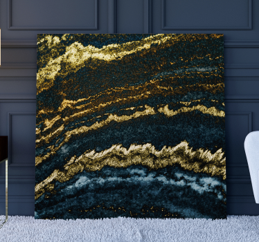 Quadro em 3D Ouro moderno 3d - TenStickers