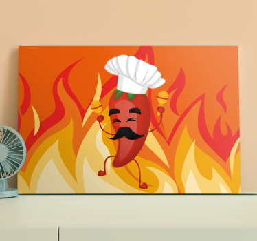 Quadro frase chef de pimenta dançante - TenStickers