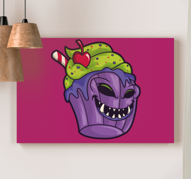 Quadro frase criatura ameaçadora em forma de cupcake - TenStickers