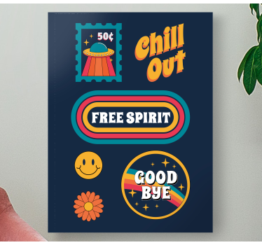 Quadro frase espírito livre e tranquilo - TenStickers