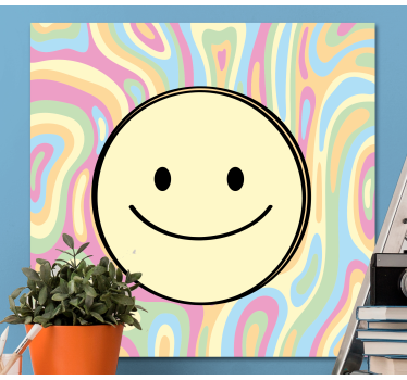 Quadro frase motivacional padrão de rostos sorridentes - TenStickers