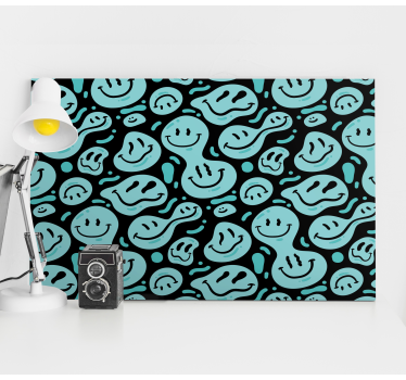 Quadro frase padrões de sorrisos felizes - TenStickers