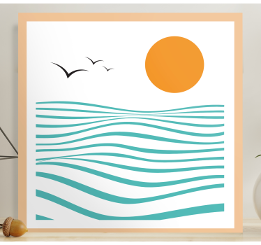 Quadro geométrico Arte abstrata do mar - TenStickers
