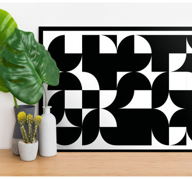 Quadro geométrico Arte abstrata negra - TenStickers