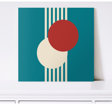 Quadro geométrico Dois círculos arte abstrata - TenStickers