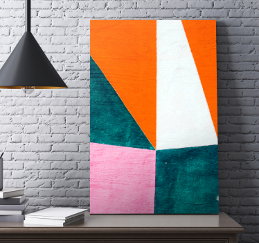 Quadro geométrico Mosaico pintado à mão - TenStickers