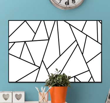 Quadro Decorativo abstrato padrões angulares - TenStickers