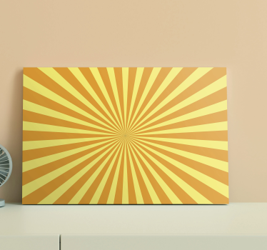 Quadro geométrico Pôr do sol abstrato com tons laranja - TenStickers