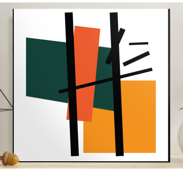 Quadro geométrico Quadrados e retângulos arte abstrata - TenStickers