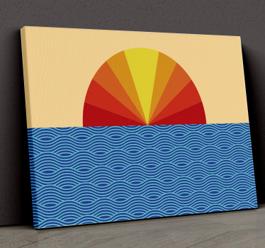 Quadro vintage reflexão do pôr do sol - TenStickers