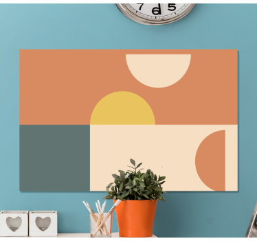 Quadro geométrico Semicírculos e retângulos - TenStickers