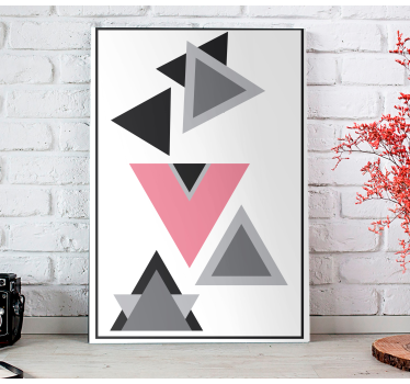 Quadro geométrico Triângulos arte abstrata - TenStickers