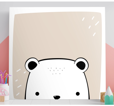 Quadro para quarto bebê Bebê urso polar - TenStickers