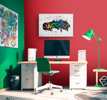 Quadro Decorativo para quarto graffiti nome Personalizado - TenStickers
