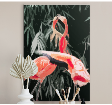 Quadro para sala Linda foto de flamingos - TenStickers