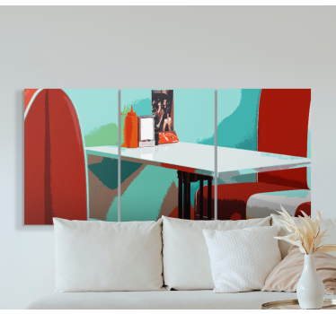 Quadro para sala Restaurante vintage retro - TenStickers