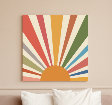 Quadro para sala Vinil decorativocolorida sol - TenStickers